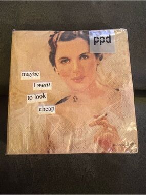🔥5 FOR $25🔥 'Maybe I Want to Look Cheap' Cocktail Napkins - Anne Taintor